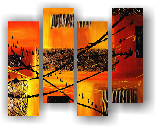 multicanvas abstract - portocaliu multicanvas abstract - portocaliu